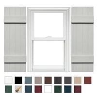 Per Pair Tuxedo Grey 14.75W x 47H Builders Edge Shutters 018